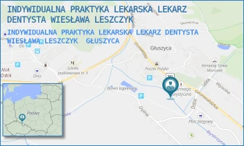 INDYWIDUALNA PRAKTYKA LEKARSKA LEKARZ DENTYSTA WIESŁAWA LESZCZYK - INDYWIDUALNA PRAKTYKA LEKARSKA LEKARZ DENTYSTA WIESŁAWA LESZCZYK - UL. GRUNWALDZKA 24,  GŁUSZYCA