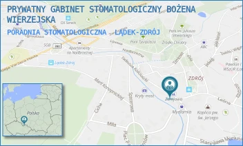 PORADNIA STOMATOLOGICZNA - PRYWATNY GABINET STOMATOLOGICZNY BOŻENA WIERZEJSKA - UL. TADEUSZA KOŚCIUSZKI 15,  LĄDEK-ZDRÓJ