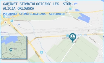 PORADNIA STOMATOLOGICZNA - GABINET STOMATOLOGICZNY LEK. STOM. ALICJA ORŁOWSKA - UL. KOLEJOWA 15,  SIECHNICE