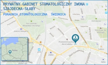 PORADNIA STOMATOLOGICZNA - PRYWATNY GABINET STOMATOLOGICZNY IWONA SZAJDECKA-SŁABY - UL. PL. ŚW. MAŁGORZATY 1,  ŚWIDNICA