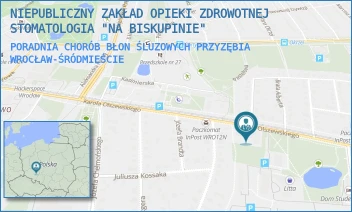 PORADNIA CHORÓB BŁON ŚLUZOWYCH PRZYZĘBIA - NIEPUBLICZNY ZAKŁAD OPIEKI ZDROWOTNEJ STOMATOLOGIA "NA BISKUPINIE" - UL. KAROLA OLSZEWSKIEGO 21,  WROCŁAW-ŚRÓDMIEŚCIE