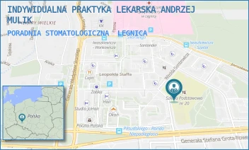 PORADNIA STOMATOLOGICZNA - INDYWIDUALNA PRAKTYKA LEKARSKA ANDRZEJ MULIK - UL. KAZIMIERZA WIERZYŃSKIEGO 1,  LEGNICA