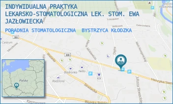 PORADNIA STOMATOLOGICZNA - INDYWIDUALNA PRAKTYKA LEKARSKO-STOMATOLOGICZNA LEK. STOM. EWA JAZŁOWIECKA - SIENKIEWICZA 8/110,  BYSTRZYCA KŁODZKA