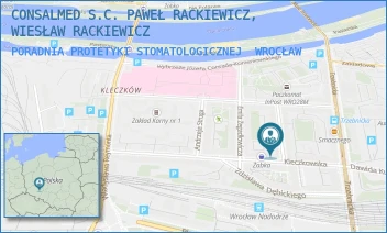 PORADNIA PROTETYKI STOMATOLOGICZNEJ - CONSALMED S.C. PAWEŁ RACKIEWICZ, WIESŁAW RACKIEWICZ - LUCJANA SIEMIEŃSKIEGO 4A/1A,  WROCŁAW