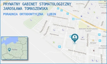 PORADNIA ORTODONTYCZNA - PRYWATNY GABINET STOMATOLOGICZNY JAROSŁAWA TOMASZEWSKA - TUWIMA 17 C,  LUBIN
