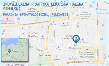 PORADNIA STOMATOLOGICZNA - INDYWIDUALNA PRAKTYKA LEKARSKA HALINA SAMULSKA - UL. GÓRNIKÓW 28,  POLKOWICE