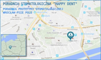 PORADNIA PROTETYKI STOMATOLOGICZNEJ - PORADNIA STOMATOLOGICZNA "HAPPY DENT" - UL. OBORNICKA 8,  WROCŁAW-PSIE POLE