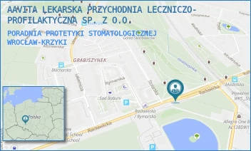 PORADNIA PROTETYKI STOMATOLOGICZNEJ - AAVITA LEKARSKA PRZYCHODNIA LECZNICZO- PROFILAKTYCZNA SP. Z O.O. - UL. RACŁAWICKA 15/19,  WROCŁAW-KRZYKI