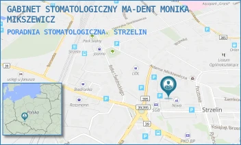 PORADNIA STOMATOLOGICZNA - GABINET STOMATOLOGICZNY MA-DENT MONIKA MIKSZEWICZ - UL. GRAHAMA BELLA 3,  STRZELIN