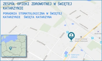 PORADNIA STOMATOLOGICZNA W ŚWIĘTEJ KATARZYNIE - ZESPÓŁ OPIEKI ZDROWOTNEJ W ŚWIĘTEJ KATARZYNIE - ŻEROMSKIEGO 1,  ŚWIĘTA KATARZYNA