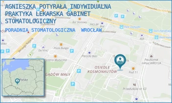 PORADNIA STOMATOLOGICZNA - AGNIESZKA POTYRAŁA INDYWIDUALNA PRAKTYKA LEKARSKA GABINET STOMATOLOGICZNY - UL. BULWAR IKARA 24E,  WROCŁAW