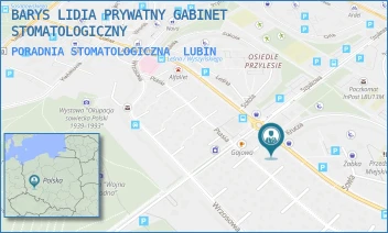 PORADNIA STOMATOLOGICZNA - BARYS LIDIA PRYWATNY GABINET STOMATOLOGICZNY - UL. LEŚNA 24,  LUBIN