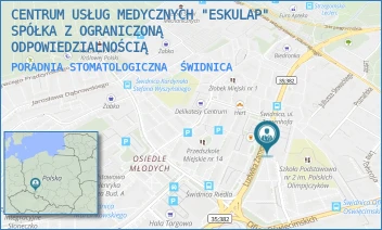 PORADNIA STOMATOLOGICZNA - CENTRUM USŁUG MEDYCZNYCH "ESKULAP" SPÓŁKA Z OGRANICZONĄ ODPOWIEDZIALNOŚCIĄ - ZAMENHOFA 47,  ŚWIDNICA