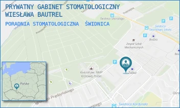 PORADNIA STOMATOLOGICZNA - PRYWATNY GABINET STOMATOLOGICZNY WIESŁAWA BAUTREL - UL. GEN. JAKUBA JASIŃSKIEGO 13,  ŚWIDNICA