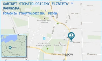 PORADNIA STOMATOLOGICZNA - GABINET STOMATOLOGICZNY ELŻBIETA RAKOWSKA - UL. GŁÓWNA 70,  PĘGÓW