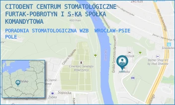 PORADNIA STOMATOLOGICZNA WZB - CITODENT CENTRUM STOMATOLOGICZNE FURTAK-POBROTYN I S-KA SPÓŁKA KOMANDYTOWA - UL. WOJCIECHA Z BRUDZEWA 10,  WROCŁAW-PSIE POLE