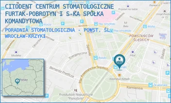 PORADNIA STOMATOLOGICZNA - POWST. ŚL. - CITODENT CENTRUM STOMATOLOGICZNE FURTAK-POBROTYN I S-KA SPÓŁKA KOMANDYTOWA - UL. POWSTAŃCÓW ŚLĄSKICH 122,  WROCŁAW-KRZYKI