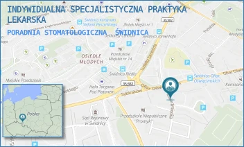 PORADNIA STOMATOLOGICZNA - INDYWIDUALNA SPECJALISTYCZNA PRAKTYKA LEKARSKA - UL. ZWIERZYNIECKA 3,  ŚWIDNICA