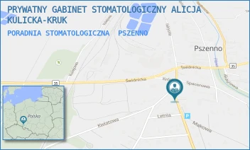 PORADNIA STOMATOLOGICZNA - PRYWATNY GABINET STOMATOLOGICZNY ALICJA KULICKA-KRUK - SŁONECZNA 9,  PSZENNO