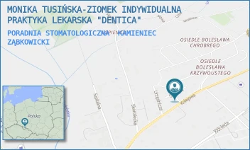 PORADNIA STOMATOLOGICZNA - MONIKA TUSIŃSKA-ZIOMEK INDYWIDUALNA PRAKTYKA LEKARSKA "DENTICA" - UL. SADOWA 6,  KAMIENIEC ZĄBKOWICKI
