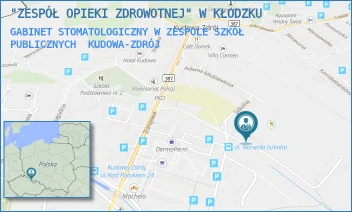 GABINET STOMATOLOGICZNY W ZESPOLE SZKÓŁ PUBLICZNYCH - "ZESPÓŁ OPIEKI ZDROWOTNEJ" W KŁODZKU - UL. SZKOLNA 8,  KUDOWA-ZDRÓJ