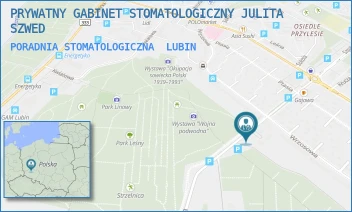 PORADNIA STOMATOLOGICZNA - PRYWATNY GABINET STOMATOLOGICZNY JULITA SZWED - UL. GAJOWA 21,  LUBIN