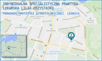 PORADNIA PROTETYKI STOMATOLOGICZNEJ - INDYWIDUALNA SPECJALISTYCZNA PRAKTYKA LEKARSKA LILIA PRZYSTAJKO - UL. ROMUALDA TRAUGUTTA 11/1,  LEGNICA