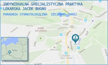 PORADNIA STOMATOLOGICZNA - INDYWIDUALNA SPECJALISTYCZNA PRAKTYKA LEKARSKA JACEK BUGNO - UL. ZACISZE 3,  SZCZAWNO-ZDRÓJ