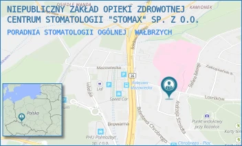 PORADNIA STOMATOLOGII OGÓLNEJ - NIEPUBLICZNY ZAKŁAD OPIEKI ZDROWOTNEJ CENTRUM STOMATOLOGII "STOMAX" SP. Z O.O. - UL. CZERWONEGO KRZYŻA 4,  WAŁBRZYCH