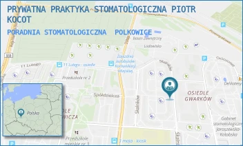 PORADNIA STOMATOLOGICZNA - PRYWATNA PRAKTYKA STOMATOLOGICZNA PIOTR KOCOT - UL. SKALNIKÓW 25/1,  POLKOWICE