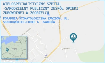 PORADNIA STOMATOLOGICZNA ZAWIDÓW, UL. SKŁODOWSKIEJ-CURIE 6 - WIELOSPECJALISTYCZNY SZPITAL -SAMODZIELNY PUBLICZNY ZESPÓŁ OPIEKI ZDROWOTNEJ W ZGORZELCU - UL. MARII SKŁODOWSKIEJ-CURIE 6,  ZAWIDÓW