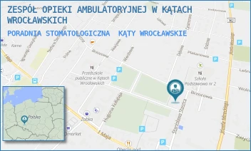PORADNIA STOMATOLOGICZNA - ZESPÓŁ OPIEKI AMBULATORYJNEJ W KĄTACH WROCŁAWSKICH - UL. STANISŁAWA STASZICA 9,  KĄTY WROCŁAWSKIE