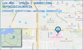 PORADNIA PROTETYCZNA - LUX MED - SPÓŁKA Z OGRANICZONĄ ODPOWIEDZIALNOŚCIĄ - NOWOWIEJSKA 37,  WARSZAWA ŚRÓDMIEŚCIE