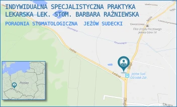PORADNIA STOMATOLOGICZNA - INDYWIDUALNA SPECJALISTYCZNA PRAKTYKA LEKARSKA LEK. STOM. BARBARA RAŻNIEWSKA - UL. DŁUGA 15,  JEŻÓW SUDECKI