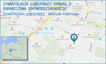 STOMATOLOGIA LUBCZYŃSCY - STOMATOLOGIA LUBCZYNSCY SPÓŁKA Z OGRANICZONA ODPOWIEDZIALNOSCIA - KWISKA 20,  WROCŁAW-FABRYCZNA