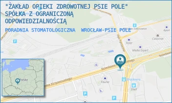 PORADNIA STOMATOLOGICZNA - "ZAKŁAD OPIEKI ZDROWOTNEJ PSIE POLE" SPÓŁKA Z OGRANICZONĄ ODPOWIEDZIALNOŚCIĄ - UL. BRUCKNERA 47-49,  WROCŁAW-PSIE POLE