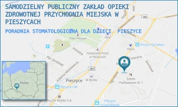 PORADNIA STOMATOLOGICZNA DLA DZIECI - SAMODZIELNY PUBLICZNY ZAKŁAD OPIEKI ZDROWOTNEJ PRZYCHODNIA MIEJSKA W PIESZYCACH - UL. OGRODOWA 23,  PIESZYCE