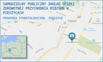 PORADNIA STOMATOLOGICZNA - SAMODZIELNY PUBLICZNY ZAKŁAD OPIEKI ZDROWOTNEJ PRZYCHODNIA MIEJSKA W PIESZYCACH - UL. KRÓLOWEJ JADWIGI 1,  PIESZYCE