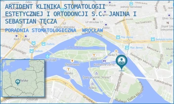 PORADNIA STOMATOLOGICZNA - ARTIDENT KLINIKA STOMATOLOGII ESTETYCZNEJ I ORTODONCJI S.C. JANINA I SEBASTIAN TĘCZA - UL. KARDYNAŁA S. WYSZYŃSKIEGO 144C/146A,  WROCŁAW