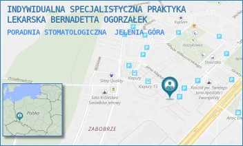 PORADNIA STOMATOLOGICZNA - INDYWIDUALNA SPECJALISTYCZNA PRAKTYKA LEKARSKA BERNADETTA OGORZAŁEK - KIEPURY 11/1F,  JELENIA GÓRA