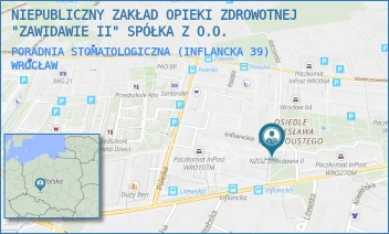 PORADNIA STOMATOLOGICZNA (INFLANCKA 39) - NIEPUBLICZNY ZAKŁAD OPIEKI ZDROWOTNEJ "ZAWIDAWIE II" SPÓŁKA Z O.O. - UL. INFLANCKA 39,  WROCŁAW