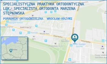 PORADNIA ORTODONTYCZNA - SPECJALISTYCZNA PRAKTYKA ORTODONTYCZNA LEK. SPECJALISTA ORTODONTA MARZENA STĘPKOWSKA - UL. OŁTASZYŃSKA 92C/1,  WROCŁAW-KRZYKI
