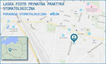 PORADNIA STOMATOLOGICZNA - LASKA PIOTR PRYWATNA PRAKTYKA STOMATOLOGICZNA - KOMUNY PARYSKIEJ 18,  WOŁÓW