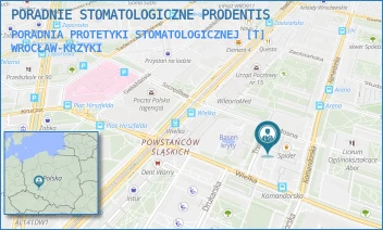 PORADNIA PROTETYKI STOMATOLOGICZNEJ [T] - PORADNIE STOMATOLOGICZNE PRODENTIS - UL. TRWAŁA 7,  WROCŁAW-KRZYKI