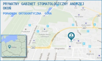 PORADNIA ORTODONTYCZNA - PRYWATNY GABINET STOMATOLOGICZNY ANDRZEJ OKOŃ - UL. PIASTÓW 6,  GÓRA