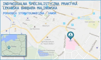 PORADNIA STOMATOLOGICZNA - INDYWIDUALNA SPECJALISTYCZNA PRAKTYKA LEKARSKA BARBARA MALINOWSKA - UL. SZPITALNA 3A,  JAWOR