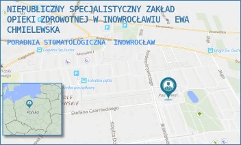 PORADNIA STOMATOLOGICZNA - NIEPUBLICZNY SPECJALISTYCZNY ZAKŁAD OPIEKI ZDROWOTNEJ W INOWROCŁAWIU - EWA CHMIELEWSKA - KRZYWOUSTEGO 23,  INOWROCŁAW