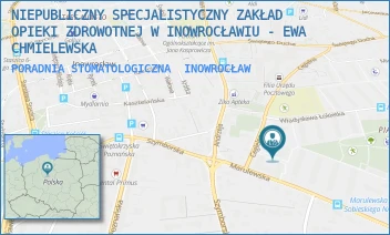 PORADNIA STOMATOLOGICZNA - NIEPUBLICZNY SPECJALISTYCZNY ZAKŁAD OPIEKI ZDROWOTNEJ W INOWROCŁAWIU - EWA CHMIELEWSKA - CEGIELNA 45A,  INOWROCŁAW
