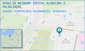 GABINET STOMATOLOGII ZACHOWAWCZEJ - SPZOZ 10 WOJSKOWY SZPITAL KLINICZNY Z POLIKLINIKĄ - POWSTAŃCÓW WARSZAWY 5,  BYDGOSZCZ