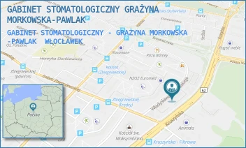 GABINET STOMATOLOGICZNY - GRAŻYNA MORKOWSKA -PAWLAK - GABINET STOMATOLOGICZNY GRAŻYNA  MORKOWSKA-PAWLAK - BRONIEWSKIEGO 7/-,  WŁOCŁAWEK